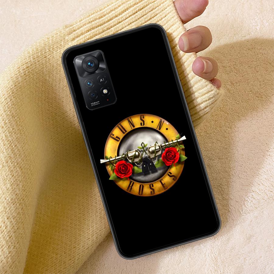 

Guns N Roses Phone Case For Redmi 13C 14C Note 14 13 Pro Plus 5G Clear Capa 12 12C 10A 10C 10 9A 9C 9T 9 8 Pro Cover TPU Shell C Redmi 9C