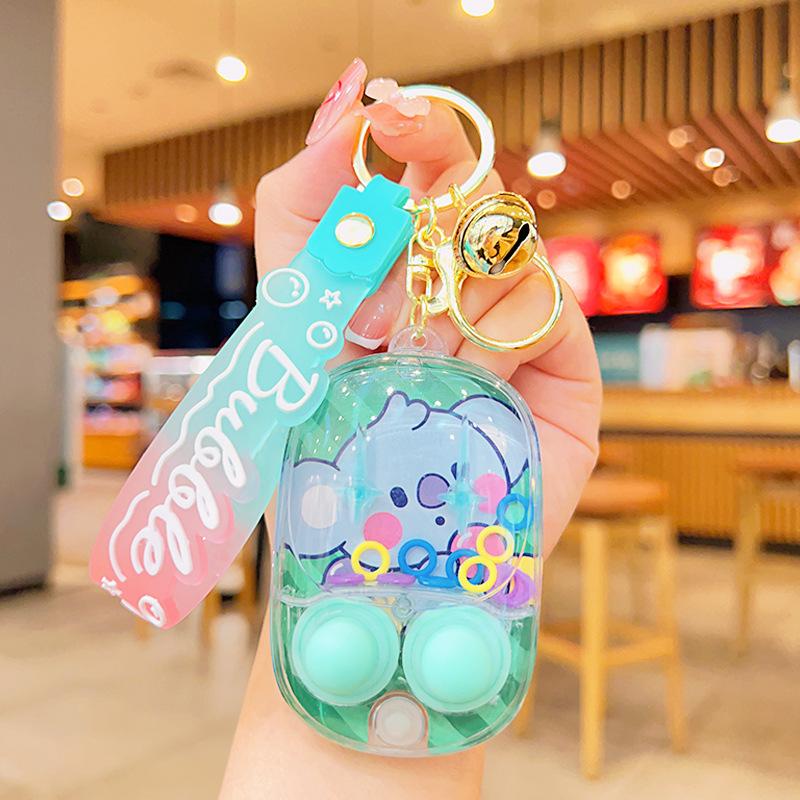 Water Ring Toss Game Machine Toys, Creative Stress-relieving Keychain Accessories, Cute Small Gifts, Car Key Chains
