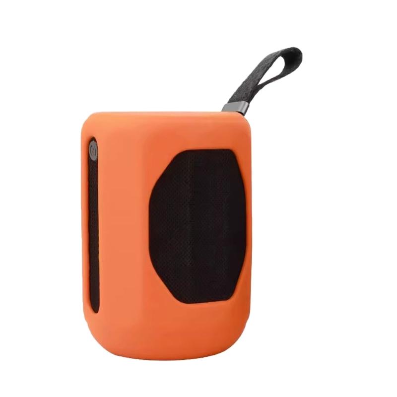

Portable Silicone Speaker Case Shockproof Dustproof Protective Sleeve Cover AntiDrop for Speaker ASM01A помаранчевий