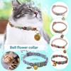 Bunter Spitzblumenkragen mit Glöckchen und Hundehalsband