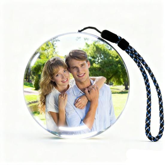 2.7" Memory Sphere Lamp Christmas Clear Ball Video Player 3D Memory Orb Lamp Personalized Uploadable Videos Photos Gifts for Christmas Anniversary