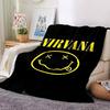 1pc Nirvana Smiley Soft Warm Throw for Home, Office, Trave, All-Season Cozy Bedding Gift, Office Cozy Accessory 1094