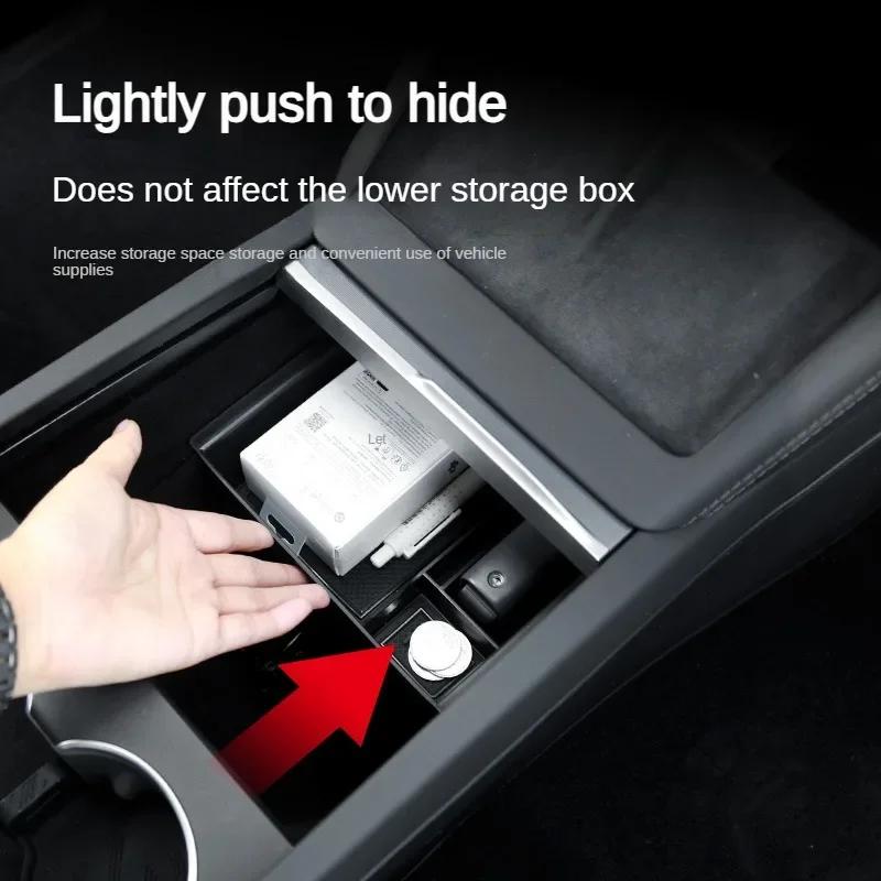 For Tesla Model 3 Highland 2024 Storage Box Model3 2025 Center Console Armrest Storage Box Cup Mats Stowing Tidying Accessories
