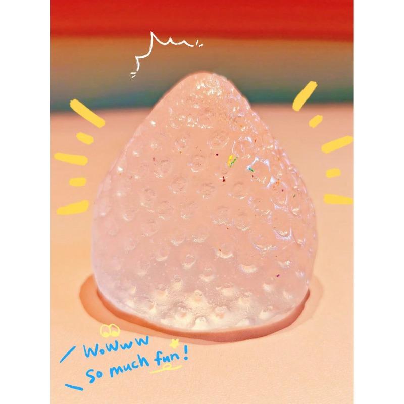 1pc Jelly Cat Squishy Toys Soft Q Elasticity Is Not Sticky Sensory Fidget Squishy Taba Squish Oil-Shine Large Strawberry Squishy Toy