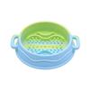 Silicone Pet Slow Feeder Bowl with Dual Handles Suction Cup Anti-Choking Slow Down Eating Food Bowl for Small Medium Large Breed Dogs