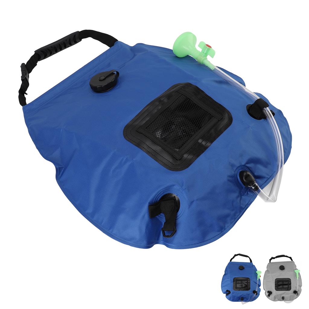 Solar Shower Bag 20L Solar Heating Camping Shower Bag with On Off Switchable Shower Head for Hiking 