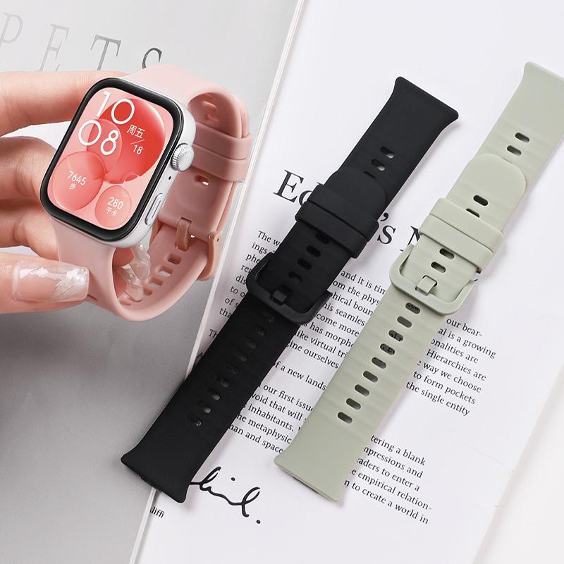 Sprot Silicone Band For Huawei Watch Fit 3 4 Strap Smartwatch Accessories Replacement Correa Bracelet Huawei Watch Fit3 4 Pro