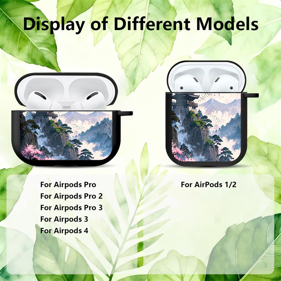 Japanese Mountain Landscape Case For Airpods 3 Pro3 1 2 Pro Pro2 4 Earphone Cases Cover