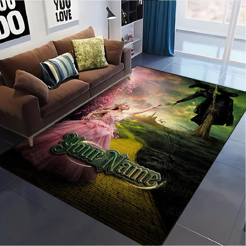 Name Custom Wicked Carpet Rug for Living Room Bedroom Home Sofa Decoration,Kids play Non-slip Floor Mat