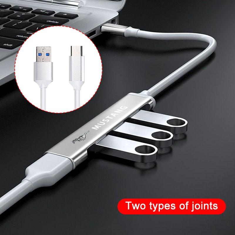 Neuer Typ-C auf USB Adapter Multi-Port Verteiler Hub Autozubehör Für Ford Fiesta Mondeo Focus Fusion Escape Shelby Edge Kuga