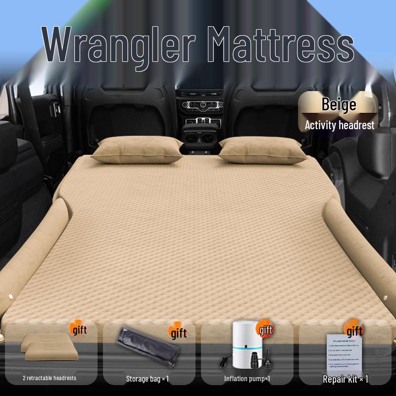 Nadmuchiwany materac samochodowy do Jeepa Wranglera: Nadmuchiwany materac do spania do bagażnika i na tylne siedzenie