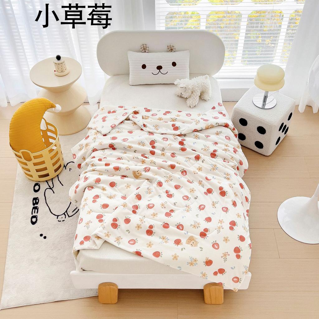 2024 New Children's Summer Quilt Knitted Cotton Summer Quilt Kindergarten Duvet Ice Cream Summer Quilt Airable Cover