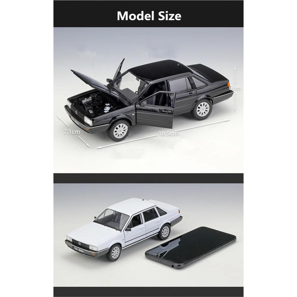 Welly 1/24 Volkswagen Santana Alloy Car Model Diecast Metal Classic Retro Vehicles Car Model Simulation Collection Children Gift