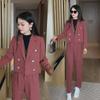 2024 Autumn Slim Fit Korean Style Casual Two-Piece Suit