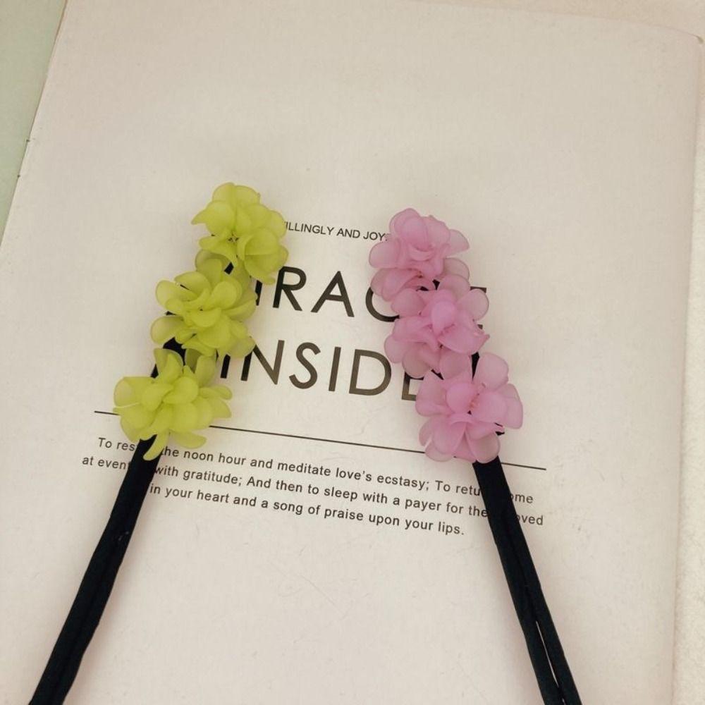 Bun Maker Hair Bun Elegant Hair Curler Hair Rubber Bands Flower Scrunchie  Women
