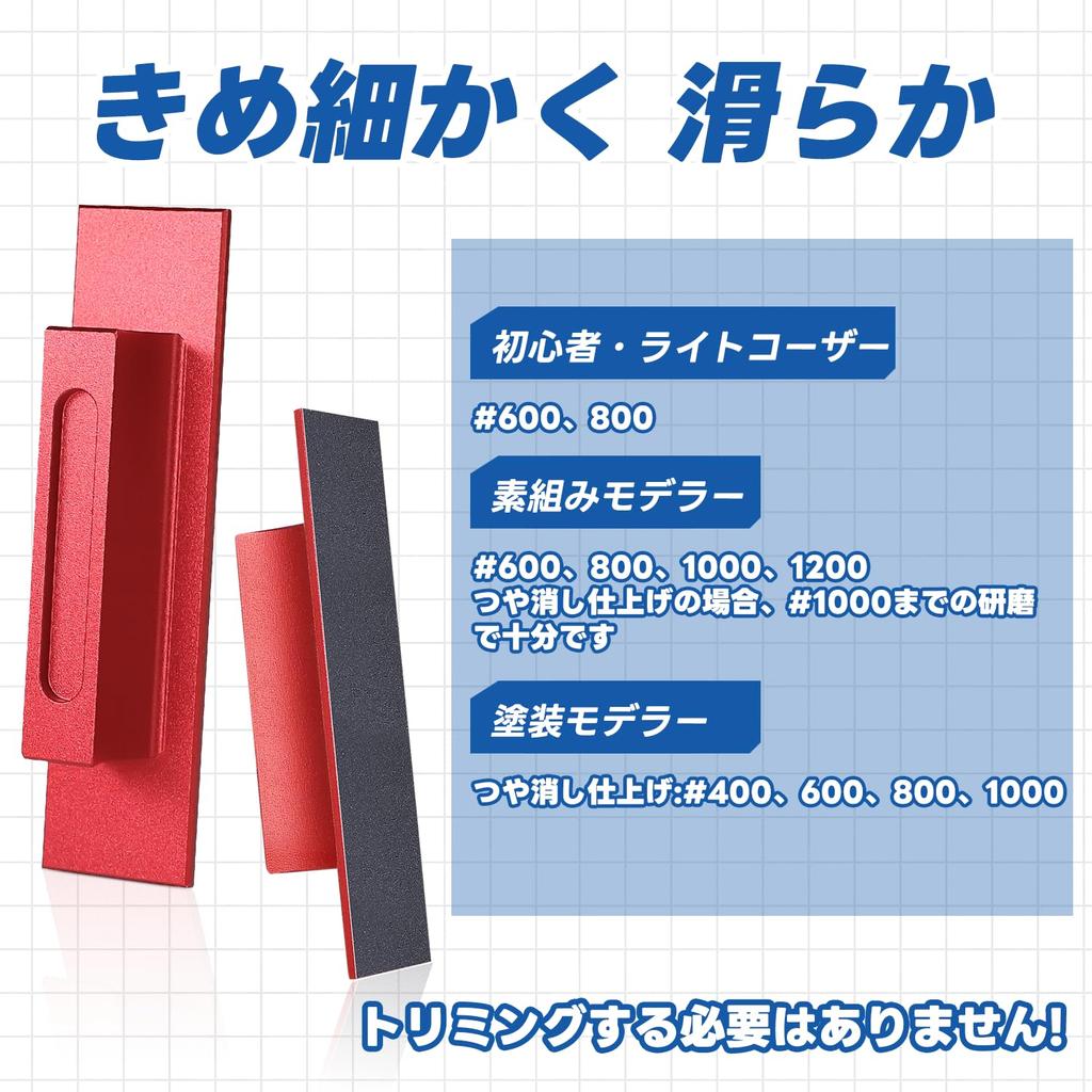 VLOOKEE CS Holder Flat Sandpaper Hand Tool for Flat Sandpaper Set and Ideal for Sanding Fine Details on Plastic Military and 3D Resin Parts Type
