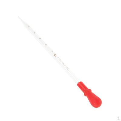 Stiklinė pipetė su guminiu antgaliu skysčių perkėlimui