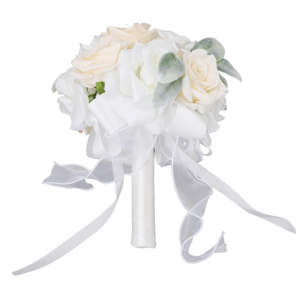 Wedding Bouquets for Soft Ribbon Bridal smaid Holding Flow s Artificial for Wedding Party Decoration