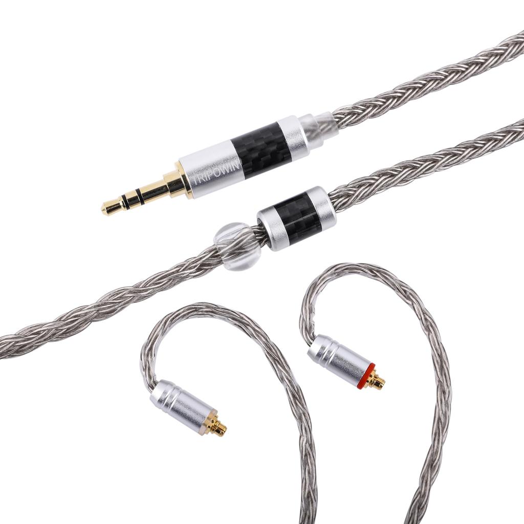 Linsoul TRIPOWIN Zonie 32AWG 16-core Silver-plated Cable for SPC Earphones, Versatile Options for an Upgraded Music Experience, 2-meter Length,