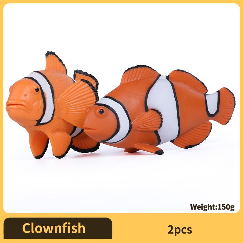 Sea Life Clownfish Clown Anemonefish Figurine Lifelike Fish Figure - Instructive Toy Designed for Boys Girls Plus Children Ages 3