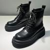 Soft Leather Spring Autumn Platform Boots for Men New Designer British Style Eight-hole Men's Short Boots Shoes