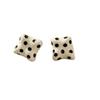 Flower Round Stud Earrings Temperament Jewelry Gift Elegant Polka Dot Earrings  Party