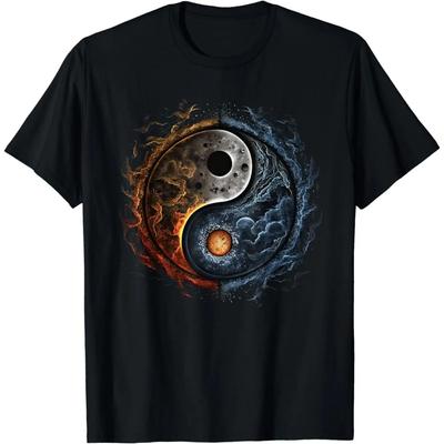 Chinesisches Kung Fu Tai Chi Kleidung 3D-gedruckte Herren T-Shirts Streetwear Yinyang Yoga Zen Yin Yang Meditation T-Shirt