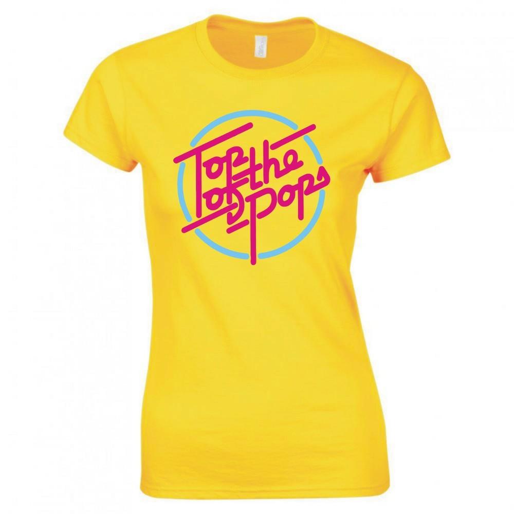 Inspired By Top Of The Pops Retro Logo Music Tv Ladies Skinny Fit Tshirt