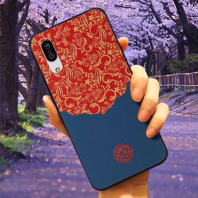 For Sharp Aquos Sense3 Case 3D Flower Relief Silicone Soft Emboss Cover For Sharp Aquos Sense 3 Lite Sense6 6 Luxury Cartoon