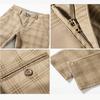 High-quality Business Men's Plaid Pants Straight Leg Slim Pants Casual Pants Long Pants