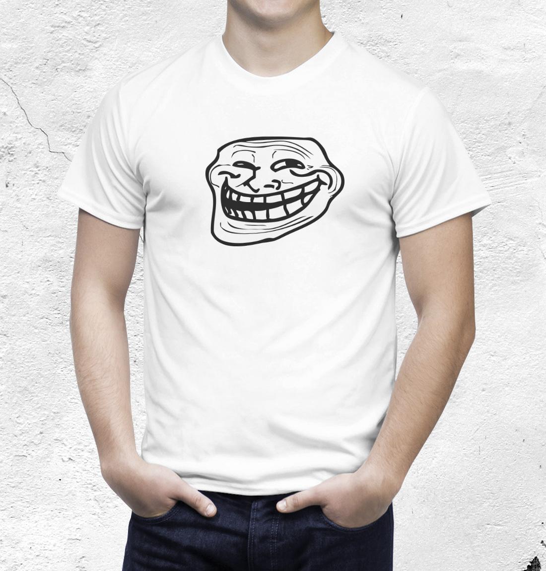 Troll Face T Shirt Mens Womens Tees Top classic troll face trollolol S