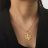 Collana Pendente Geometrico Spirale Vuoto in Acciaio di Titanio Tagliavento