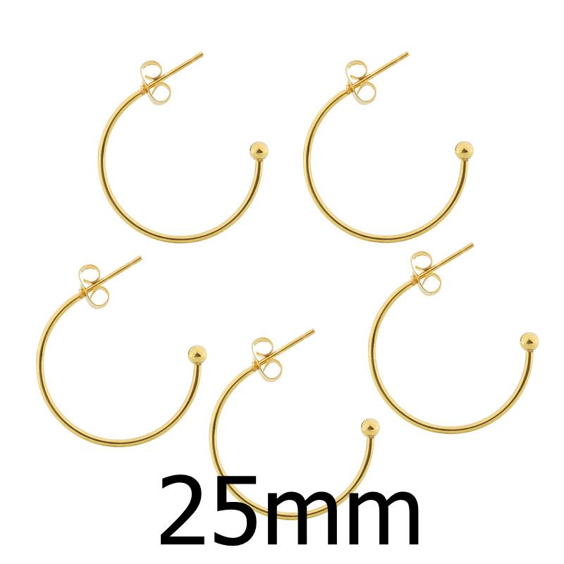 6pcs Stainless Steel C-shaped Ear Hook Earring Pendant Earrings Accessories Ear Pin DIY Handmade Earring Jewelry Making Findings