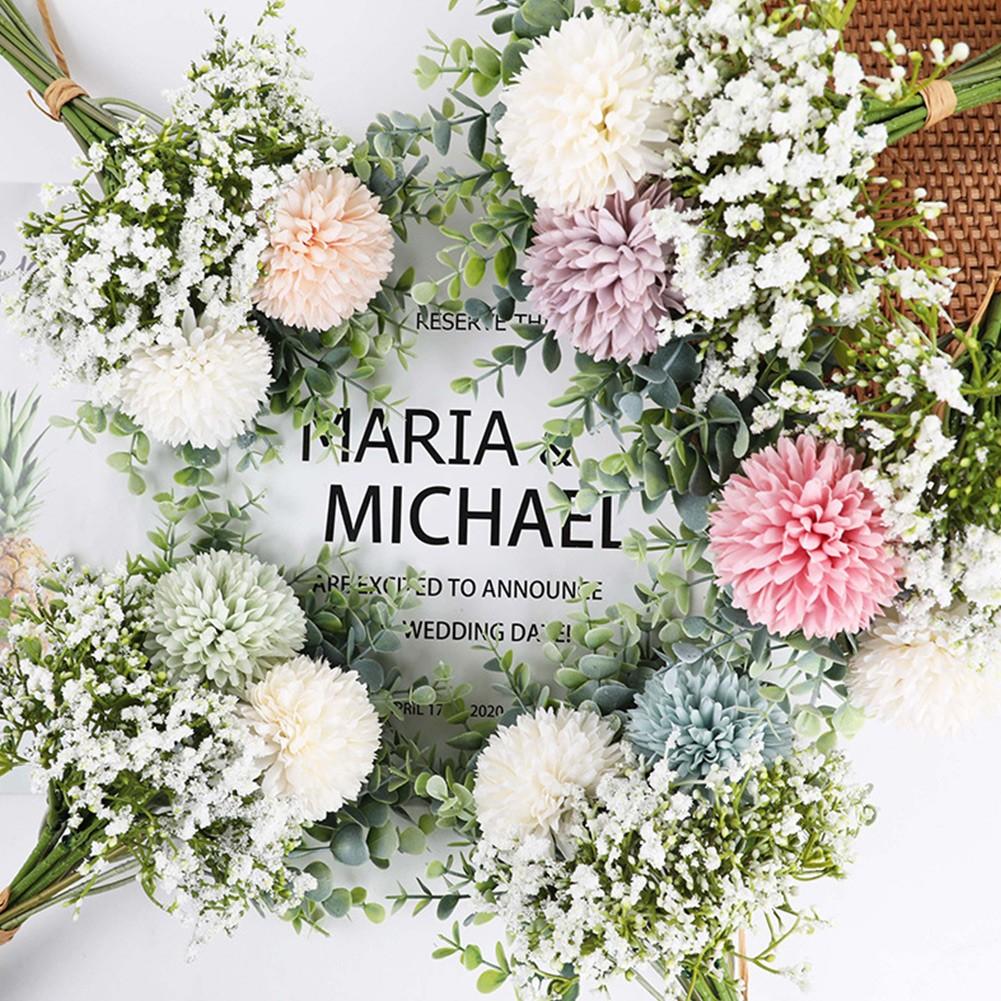 

Green Artificial Bouquet Holding Pink Plastic Purple