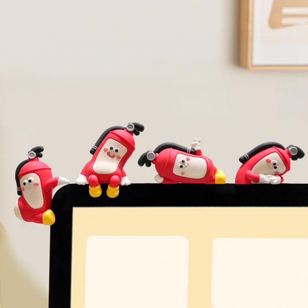 Resin Car Dashboard Decor Cartoon Desk Ornament Cute Cartoon Figurine Set for Computer Monitor Car Dashboard Ornament