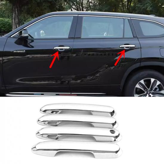 Chrome Door Handle Cover Molding Trim 4pcs For Toyota Highlander -2025