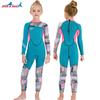 Kids 2.5mm Neoprene Wetsuit Girls Long Sleeve Full Body Warm Swimming Diving Snorkeling Surfing Jellyfish Protection