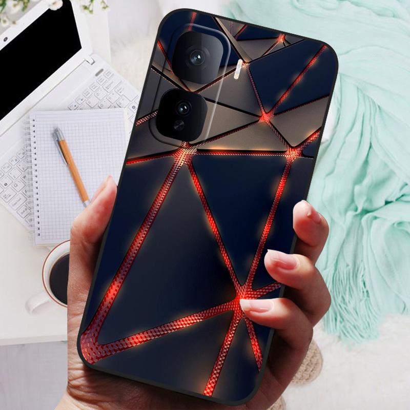 For VIVO IQOO Neo 10 Pro Case Black Cover Flowers Silicone Soft Back Cases For vivo iQOO Neo 10 Neo10 5G Phone Case 10Pro Bumper