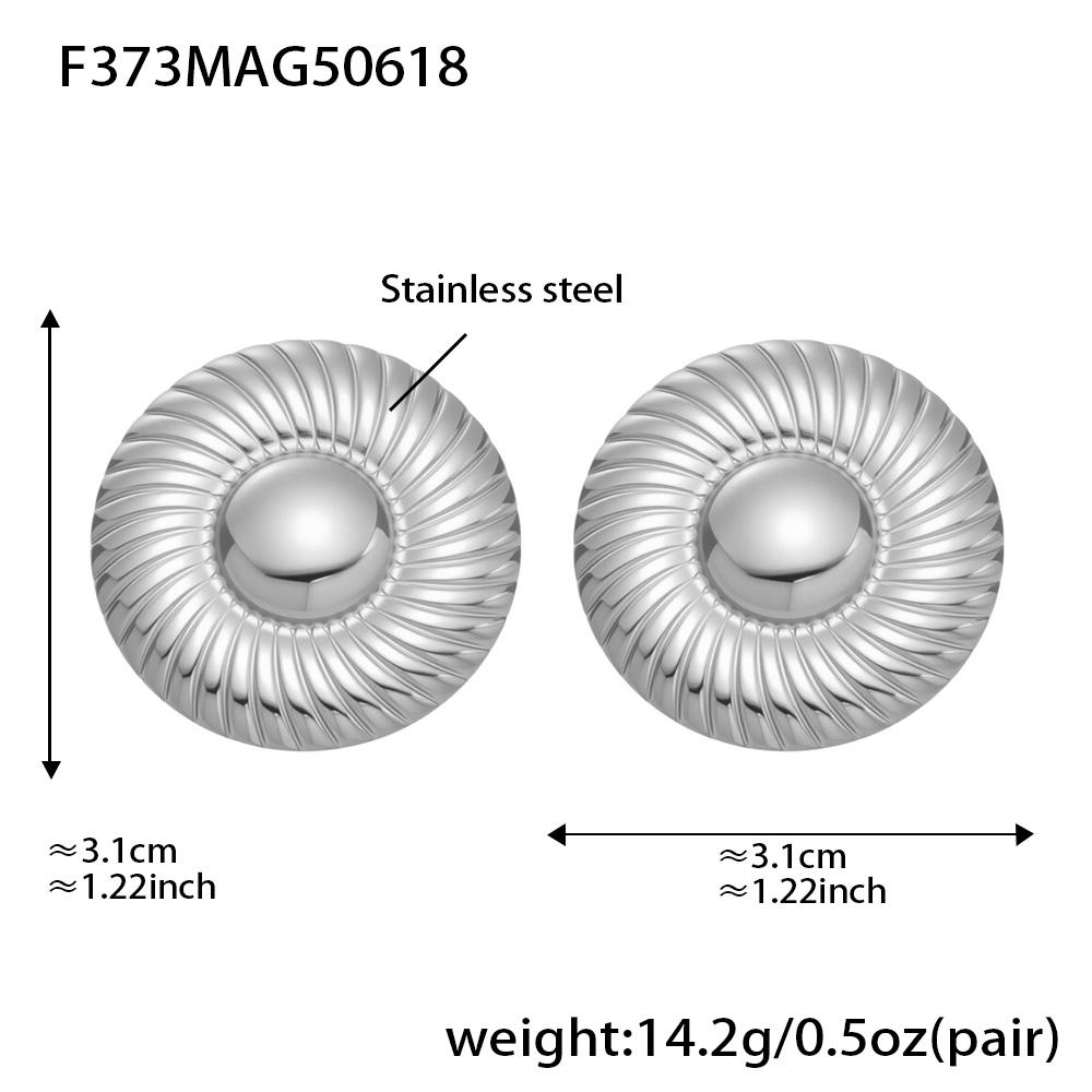 

Серьги-пусеты Nivora Stripe с металлической текстурой, в форме шляпы, из полированной нержавеющей стали, для женщин, предотвращающие аллергию, для повседневной носки, с цирконом