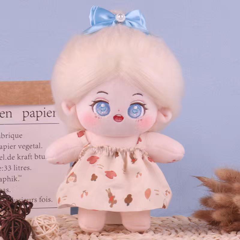 

Winter Cotton Plush Doll Clothes Set - 20cm Doll Skirt One cotton doll pajama (random color)