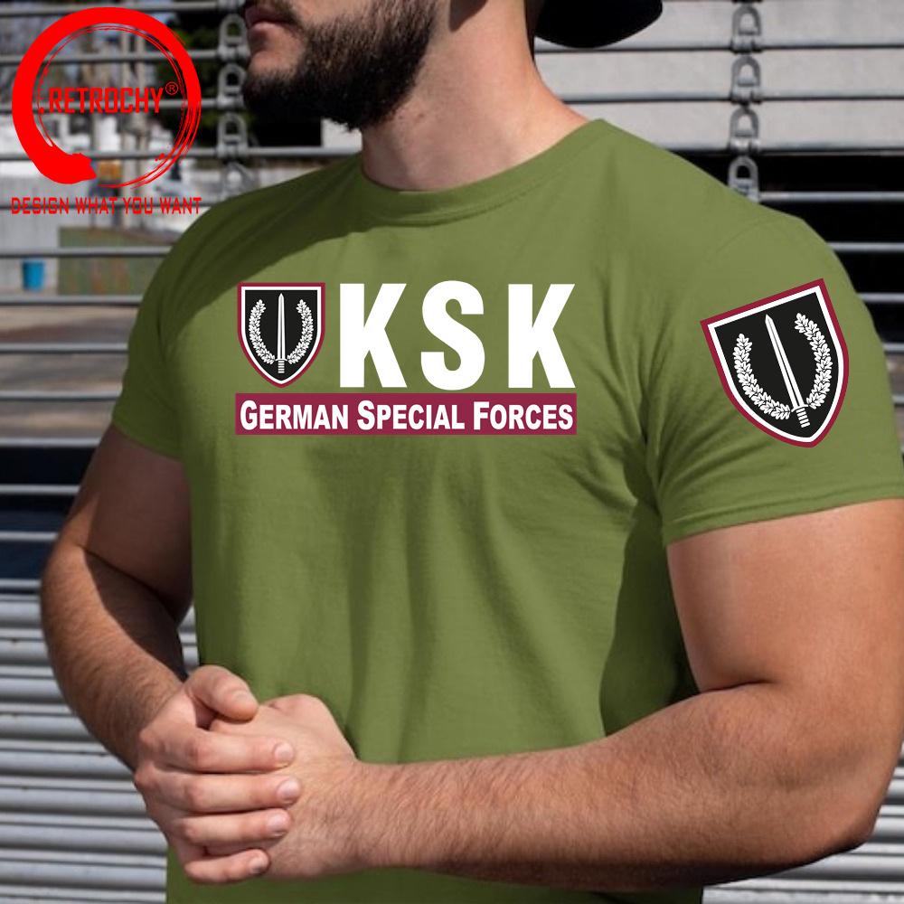 Komunisexdo Speciální síly Ksk Gerunisex Armádní speciální síly Tričko Gerunisexy Vojenská zelená Tričko Unisex Unisex Stylové Základní tričko