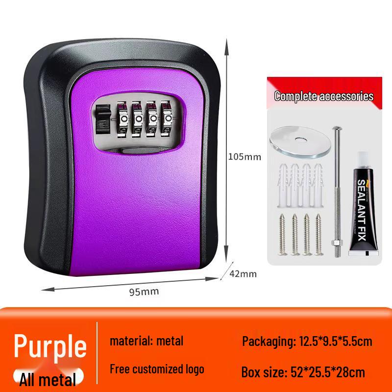 Wall-Mounted Anti-Theft Key Lock Box for Homes and Construction Sites