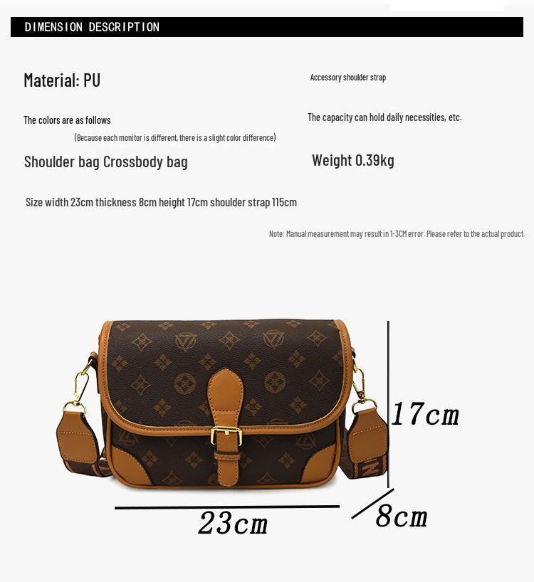 Trendy Women's Single-Shoulder Crossbody Bag - Fashionable High-End Small Square Commuter Bag