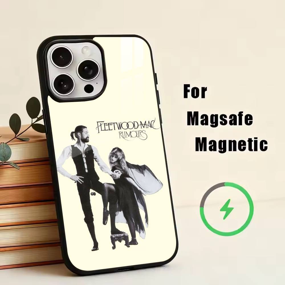 Band F-Fleetwood M-Mac Telefoonhoesje Voor iPhone17,16,15,14,13,12,11 Plus,Pro Magnetisch Voor Magsafe Draadloos Opladen