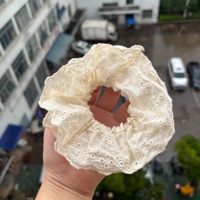 

White Lolita Mesh Hair Ring Cute Classic Scrunchie Korean Elegant Hair Accessories