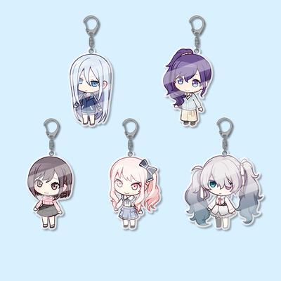 5pcs PJSK Anime Characters Project Sekai Kawaii Acrylic Keychain Set Keyring Hanging Accessories For Cosplayer Key Chain Gifts
