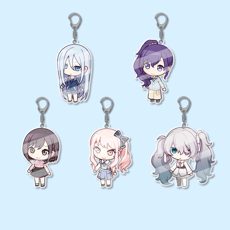 

5pcs PJSK Anime Characters Project Sekai Kawaii Acrylic Keychain Set Keyring Hanging Accessories For Cosplayer Key Chain Gifts 5cm