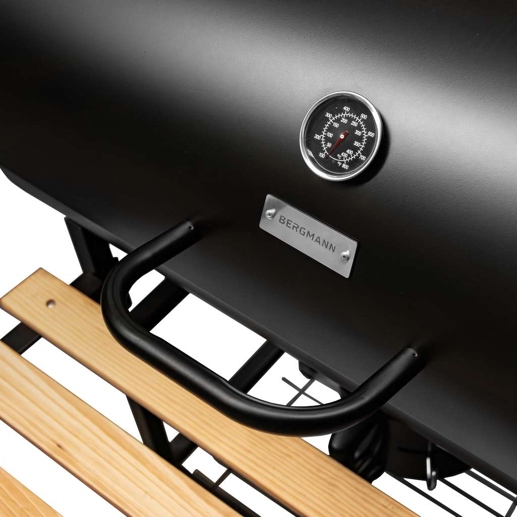 Grill Ogrodowy Węglowy BERGMANN Beczkowy 70x35 N