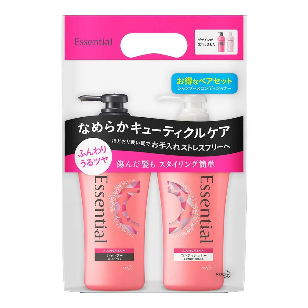 

Kao Essential Soft and Shiny Shampoo Conditioner Set &