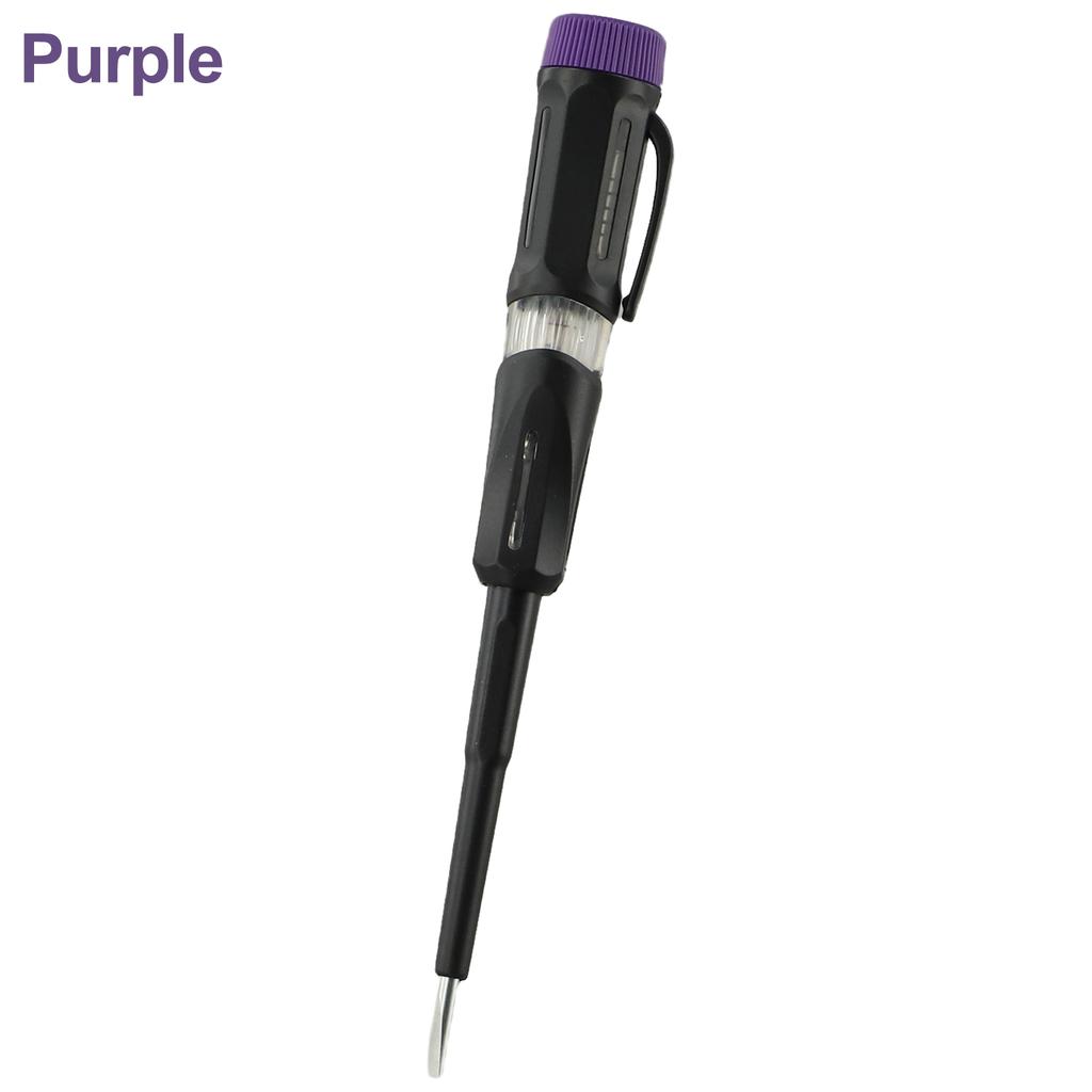 Circuit Tester Pen 15.5cm Dual Purpose Line Detector Stable Contact Performance Chrome Vanadium Steel Clip-on Cap